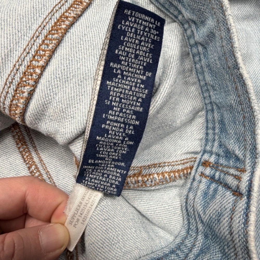 Chaps Light Wash Denim Trucker Jacket Embroidered Western Womens Large Blue - Picture 12 of 12